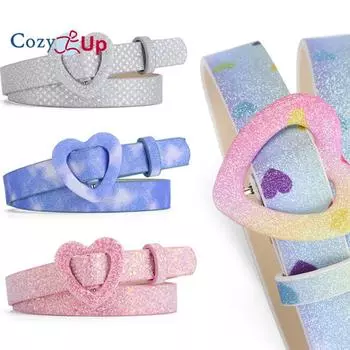 Тонкий пояс с пряжкой Love Buckle PU Pin Buckle, повседневное украшение в том же стиле, что и детский ремень для мужчин и женщин 92*2cm чёрный