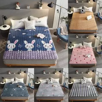 Тонкий приятный для кожи матрас Four Seasons N, нескользящая моющаяся защитная подушка для кровати, милое постельное белье с героями мультфильмов 100*200cm