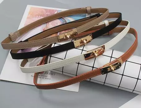 Тонкий ремень из искусственной кожи с замком, женский орнамент, костюм, брючный ремень, универсальный модный поясной ремень чёрный