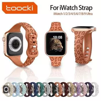 Тонкий ремешок для Apple Watch Band 40 мм, 41 мм, 42 мм, 38 мм, 49, 44 мм, 45 мм, силиконовый браслет с гравировкой Correa Series 8, 7, 6, 9, 5, 4, 3 SE Ultra