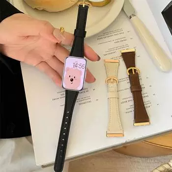 Тонкий ремешок из искусственной кожи для Samsung Galaxy Fit 3 Lady, ремешок для Samsung Galaxy Fit3 Mini с пряжкой Correa Samsung Galaxy Fit 3 красный