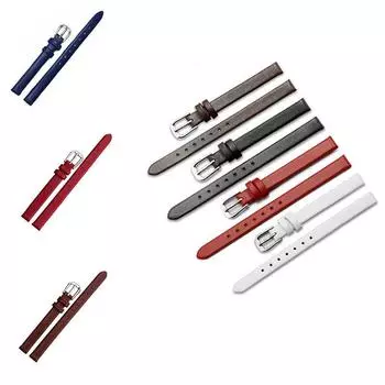 Тонкий ремешок на запястье с пряжкой из натуральной кожи, браслет из натуральной кожи, женский ремешок для часов 6mm красный