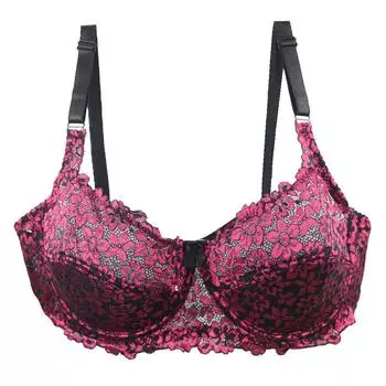 Тонкий сексуальный кружевной бюстгальтер с вышивкой DE Cup Big Bra Fat Ladies Lingerie 80C