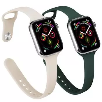 Тонкий силиконовый ремешок для Apple watch ultra 44 мм band 41 мм 45 мм correa 38 мм 40 мм 49 мм спортивный браслет iWatch serie 8 7 6 5 se 4 3 38mm 40mm 41mm