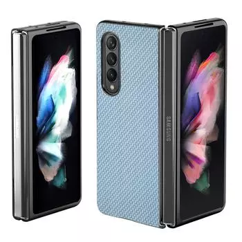 Тонкий складной чехол из углеродного волокна для Samsung Galaxy Z Fold4 Fold 4 5g Fold3 Fold 3 2 Fold2 Защитные чехлы с защитой от падения for Samsung Z Fold 2 коричневый