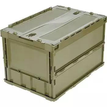 Тонкий складной контейнер TRUSCO 50 л с замком на крышке OD Color TR-C50B-OD Ящик для хранения Ящик для хранения
