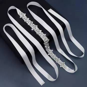 Тонкий свадебный пояс со стразами серебряного цвета, ювелирные изделия, свадебный пояс с кристаллами и аппликацией для вечерних платьев, пояс для невесты