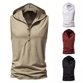 Тонкий топ на бретельках, модный тонкий мужской жилет для тренировок в тренажерном зале, уличная одежда, поглощающий пот L чёрный