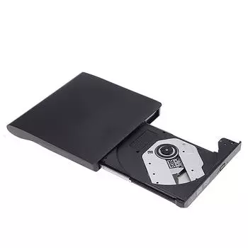 Тонкий внешний CD DVD RW привод USB 2.0 Пишущий рекордер Плеер Черный Для ноутбука ПК