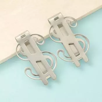 Тонкий зажим для денег из нержавеющей стали, зажим для купюр, держатель для купюр в виде доллара, монеты, банкноты