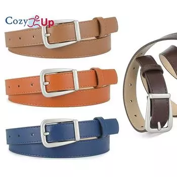 Тонкий женский ремень из искусственной кожи с пряжкой, персонализированное платье с повседневным ремнем снаружи 107*3cm чёрный