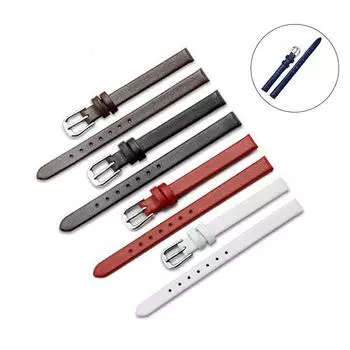 Тонкий женский ремешок для часов, тонкий ремешок для запястья с пряжкой, прочный ремешок из натуральной кожи, сменные аксессуары для женских часов 14mm синий
