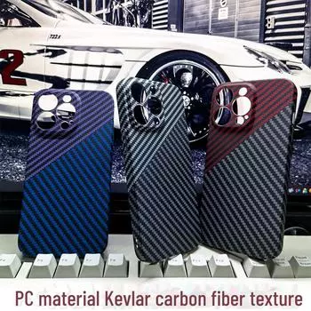 Тонкий жесткий чехол из поликарбоната с текстурой из углеродного волокна для Apple 13ProMax, Huawei Mate40, Samsung ZFold3. 13ProMax