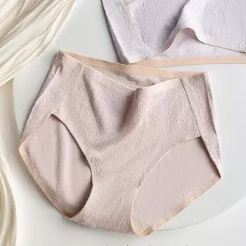 Тонкое дышащее быстросохнущее нижнее белье, женские милые трусики, модные бесшовные трусики M оранжевый