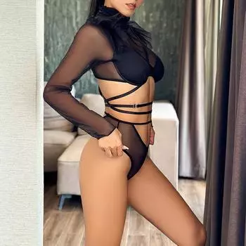 Тонкое летнее дышащее нижнее белье сексуальное сетчатое перспективное сращивание новый тонкий костюм женская одежда S
