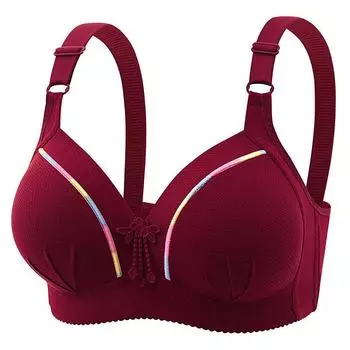 Тонкое нижнее белье большого размера, женский бюстгальтер на косточках, с радужной вышивкой, однотонный, для подтяжки груди, мягкий, удобный, дышащий 36/80 чёрный