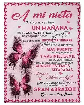 Тонкое одеяло для моей внучки Para Mi Nieta-Fleece Blanket Throw Soft warm Office Sofa Nap Knee Quilt for Adults Teens Kids 30x40in