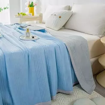Тонкое одеяло с кондиционером, летнее пододеяльник, прохладное летнее хлопковое одеяло, кружево королевского размера, бесплатная доставка, синий пуховый комплект постельного белья, стираный 110x150cm 1pc