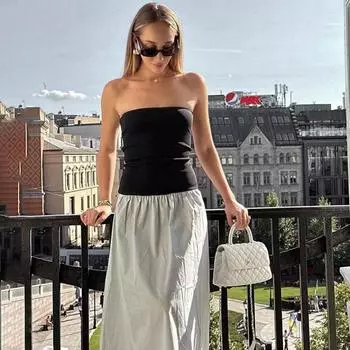 Тонкое платье с открытыми плечами и рюшами, женское летнее сексуальное длинное платье с открытой спиной и высокой талией, повседневное элегантное вечернее платье для отпуска для женщин S серый