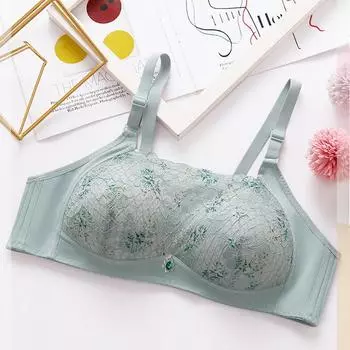 Тонкое сексуальное кружевное нижнее белье без стали, верхняя поддержка груди с закрытой по бокам, удобный и дышащий бюстгальтер, не провисающий бюстгальтер 80B