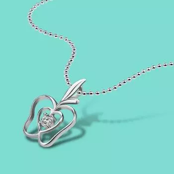 Тонкое твердое ожерелье из стерлингового серебра 925 пробы с цирконом, инкрустация кулоном, цепочка из бисера, 46-86 см, подходит для женщин 46CM