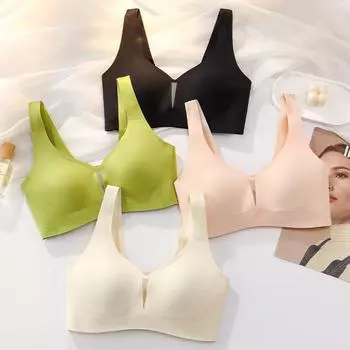 Тонкое удобное нижнее белье Шаньтоу без стального кольца, большая грудь, показывающая небольшую сборку, удобная регулировка, боковая сборка, нижнее белье для женщин M