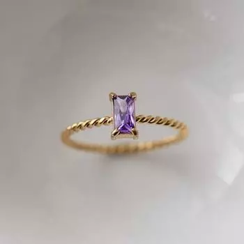 Тонкое водонепроницаемое кольцо из нержавеющей стали, многоцветный камень из кубического циркония, квадратные кольца с закруткой для женщин, шикарная модная бижутерия, подарок 5