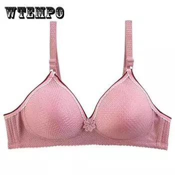 Тонкое женское нижнее белье без стального кольца, бюстгальтер со сборками, антипровисающий бюстгальтер для кормления грудью, красивый дышащий сексуальный бюстгальтер на спине 42/95BC