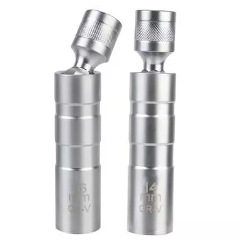 Тонкостенная 14 мм 16 мм головка свечи зажигания универсальный шарнир инструмент для ремонта автомобиля с магнитным 12-угольным гибким торцевым ключом 14MM