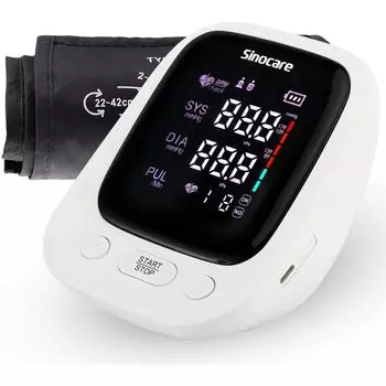 Тонометр автоматический на плечо, большой экран белый