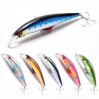 Тонущая приманка для ловли рыбы на мелководье Жесткая пластиковая приманка для форели Искусственная приманка Воблер для ловли щуки и окуня Воблер