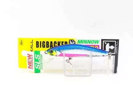 Тонущая приманка Jackall Big Backer Fit Minnow 70 18 грамм Синий и Розовый (2172)