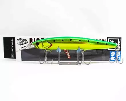 Тонущая приманка Jackall Big Backer Wangan Minnow 128S-LB Wannai Green (4728)
