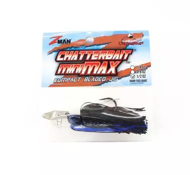 Тонущая приманка Zman Chatterbait Mini Max, 1/2 унции, черный, синий (8958)