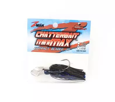 Тонущая приманка Zman Chatterbait Mini Max, 3/8 унции, черный, синий (8866)