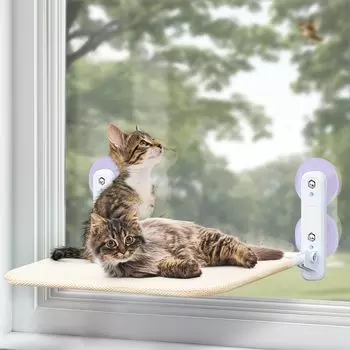 TONY HOBY Cat Window Suction Cup Strong Suction Load Capacity Window Hanging Cat Window Breathable Suitable for All Foldable Cat Space Easy to