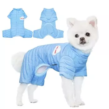 TONY HOBY Dog Down Cold Cotton Clothes 4 Leg Cold Weather Clothes for Small Dogs and Medium Dogs Clothes, Fall/Winter Jacket, warm, Protection, Coat,