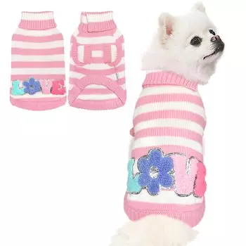 TONY HOBY Dog Knitted Flexible Dog Thermo Pet New For Small Dogs and Medium Dogs Sweater, Fabric, Clothes, Autumn/Winter, Clothes, Clothes, Birthday,