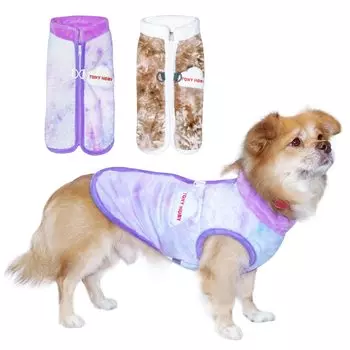 TONY HOBY Dog Zipper Soft Fleece Cold Small Dog Dog Включает пряжку для крепления поводка Осенняя/зимняя куртка, Тип, Материал, Защита, Тепло,