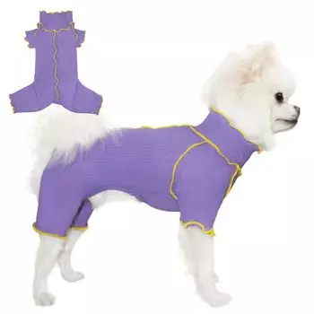 TONY HOBY Одежда для собак 4-х ножная пижама Мягкий комбинезон для собак Комбинезоны для маленьких собак Весна/Лето/Осень/Зима