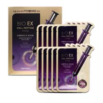 Tony Moly Bio EX Cell Peptide Fill-up Ampoule Mask Set (10 кусочков), 10 шт., 1 шт.