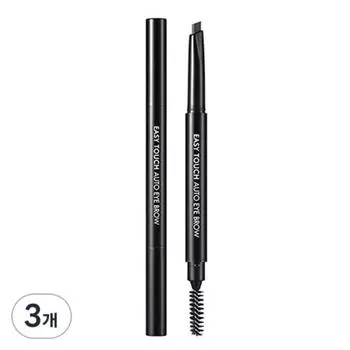Tony Moly Easy Touch Auto Eyebrow 0.4g, 01 Black, 3 pcs.
