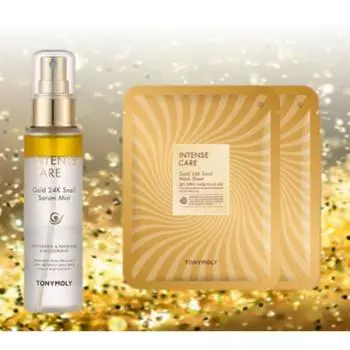 Tony Moly Intense Care Gold 24K Snail Serum Mist + 2 Mask Packs, 1 pack, 100ml