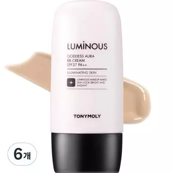Tony Moly Luminous Goddess Glow BB Cream SPF37 PA++ 45 г, нет. 2 Спокойный бежевый, 6 шт.