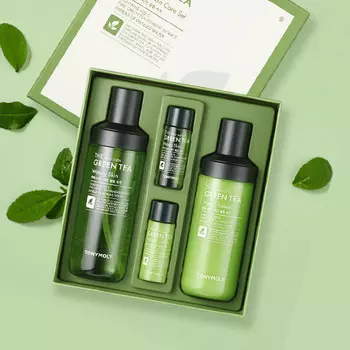 Tony Moly The Chok Chok Green Tea Moisture Набор из 2 предметов (Кожа 180мл + Лосьон 160мл) 1ea