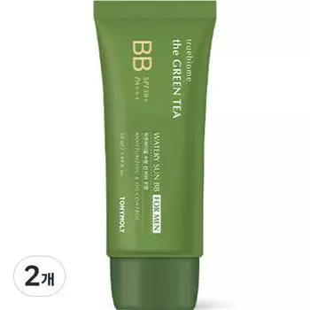 Tony Moly Увлажняющий солнцезащитный BB-крем для мужчин The Green Tea Trubiome SPF50+PA+++ 50 мл, Natural Skin, 2 шт.