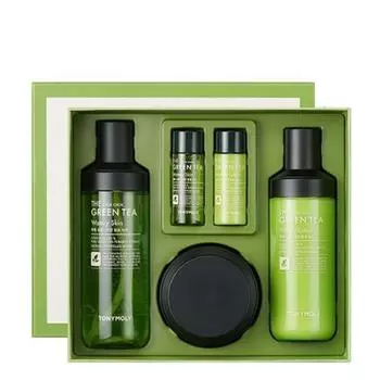 Tony Moly The Moist Green Tea Moisture Basic Cosmetics, набор из 3 предметов, 1 комплект