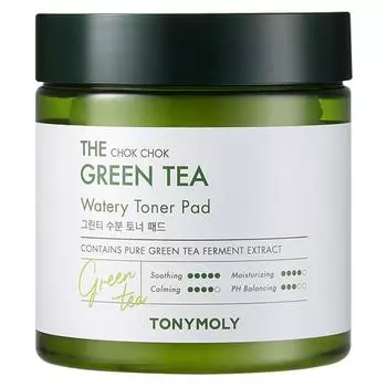 Tony Moly The Moist Green Tea Moisture Toner Pad 280ml, 1 pack, 70 pieces