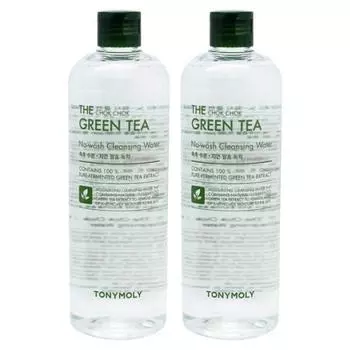 Tony Moly The Moist Green Tea No Wash Очищающая вода 500 млx (2 единицы), 500мл, 2 шт.