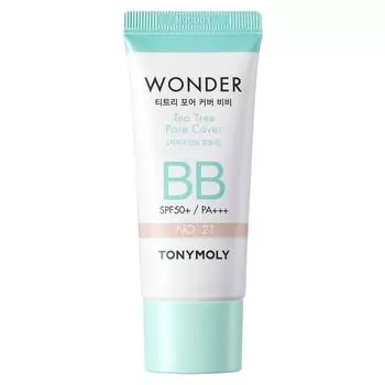 Tony Moly Wonder Tea Tree Pore Cover BB Cream SPF50+ PA+++ 30 мл, 21 Skin Beige, 1 шт.